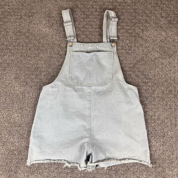 NoBo Overalls Womens Small Denim Romper Shortalls Casual Everyday Classic Blue - Picture 1 of 10